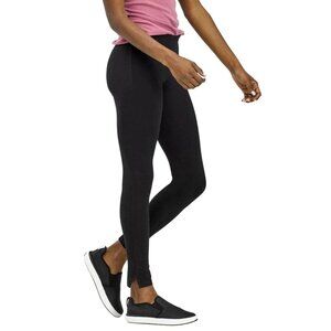 Utopia By Hue Cotton Leggings With Slits Size Medium Elastic Waist Active NEW